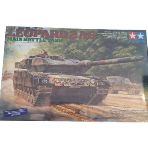 Tamiya Vintage Leopard 2A6 Main Battle Tank Model Kit 1/35 - Picture 1 of 4